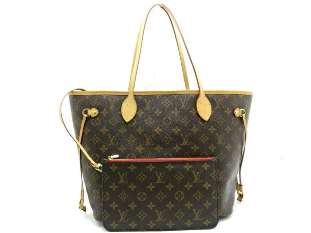 LOUIS VUITTON Neverfull Monogram Cerise Red Tote Bag